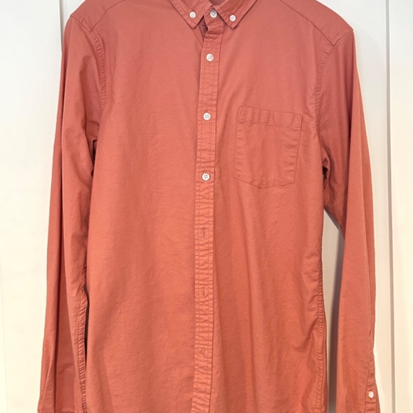 ASOS Men’s Slim Fit Oxford Shirt in Pink (salmon) - Medium - Picture 2 of 7